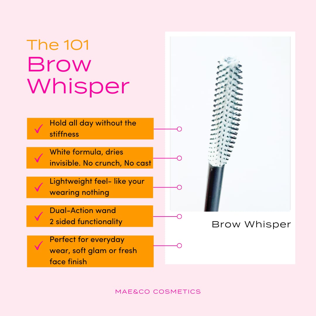Brow Whisper - Natural Clear Brow Gel for Fluffy, Effortless Brows
